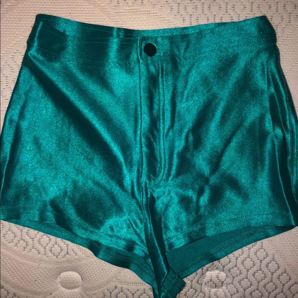 American apparel Turquoise high waisted Hot shorts